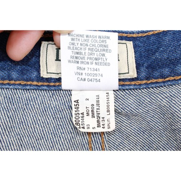 LL Bean Double L Jeans Classic Fit Straight Leg Dark Wash Size 44x34 - Picture 8 of 10